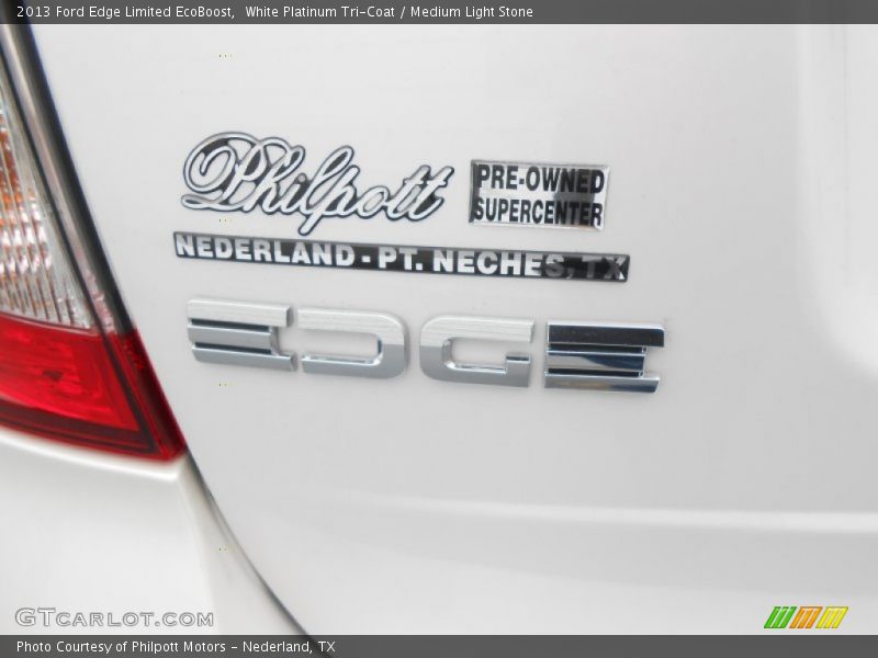 White Platinum Tri-Coat / Medium Light Stone 2013 Ford Edge Limited EcoBoost