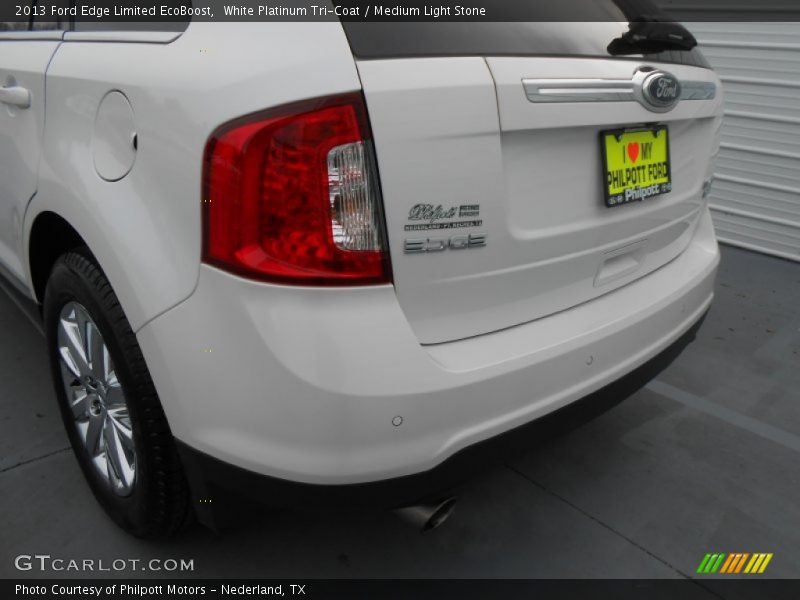 White Platinum Tri-Coat / Medium Light Stone 2013 Ford Edge Limited EcoBoost