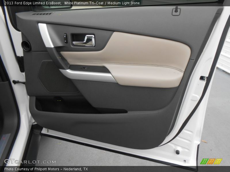 White Platinum Tri-Coat / Medium Light Stone 2013 Ford Edge Limited EcoBoost