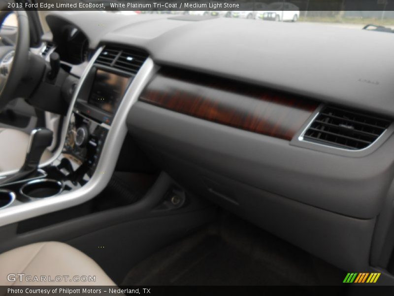White Platinum Tri-Coat / Medium Light Stone 2013 Ford Edge Limited EcoBoost