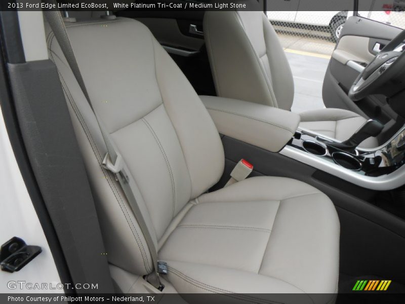 White Platinum Tri-Coat / Medium Light Stone 2013 Ford Edge Limited EcoBoost