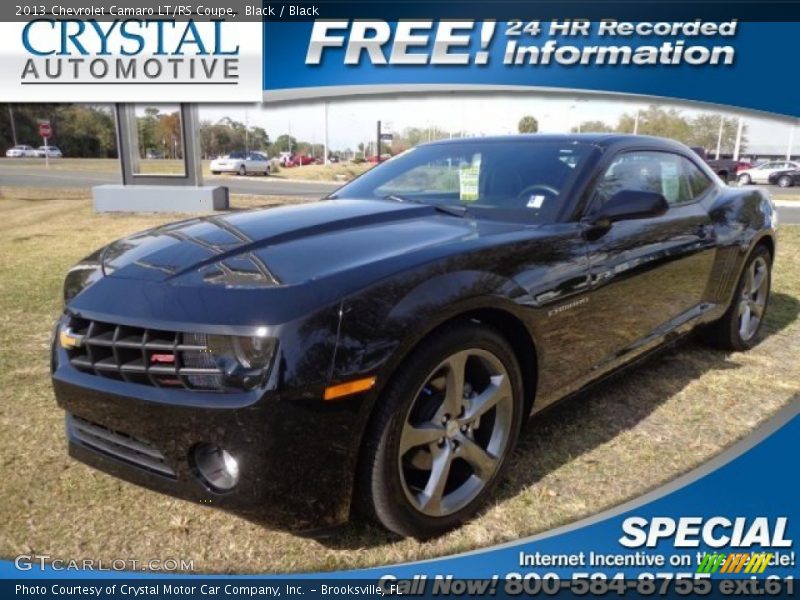 Black / Black 2013 Chevrolet Camaro LT/RS Coupe