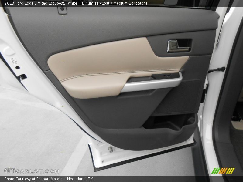 White Platinum Tri-Coat / Medium Light Stone 2013 Ford Edge Limited EcoBoost
