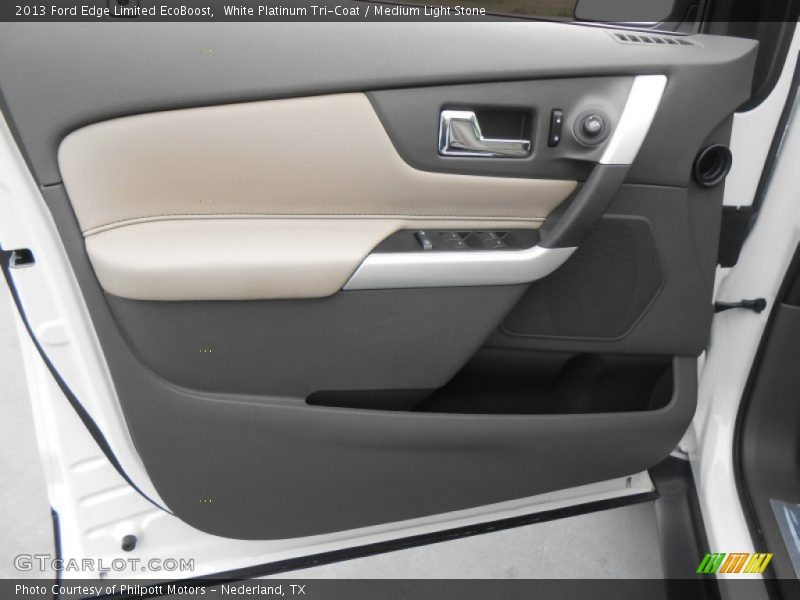 White Platinum Tri-Coat / Medium Light Stone 2013 Ford Edge Limited EcoBoost