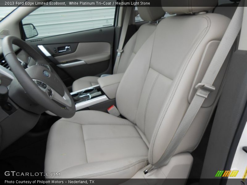 White Platinum Tri-Coat / Medium Light Stone 2013 Ford Edge Limited EcoBoost