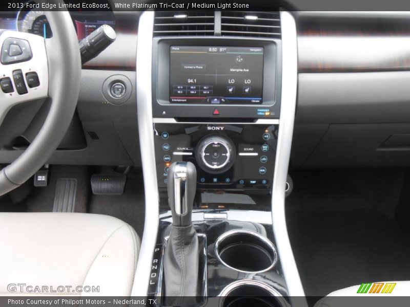 White Platinum Tri-Coat / Medium Light Stone 2013 Ford Edge Limited EcoBoost
