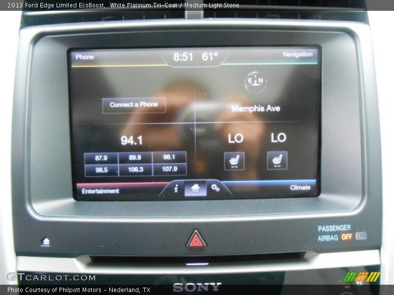 White Platinum Tri-Coat / Medium Light Stone 2013 Ford Edge Limited EcoBoost