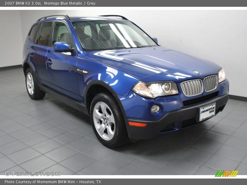 Montego Blue Metallic / Grey 2007 BMW X3 3.0si