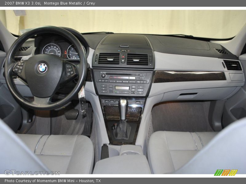 Montego Blue Metallic / Grey 2007 BMW X3 3.0si