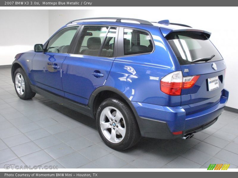 Montego Blue Metallic / Grey 2007 BMW X3 3.0si
