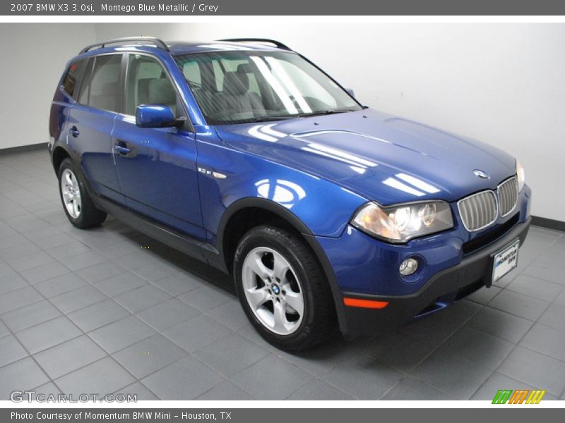 Montego Blue Metallic / Grey 2007 BMW X3 3.0si