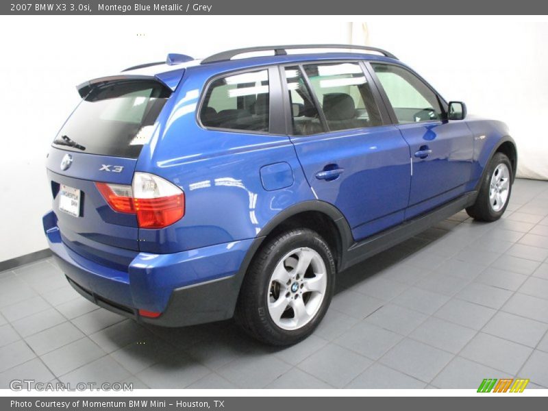 Montego Blue Metallic / Grey 2007 BMW X3 3.0si