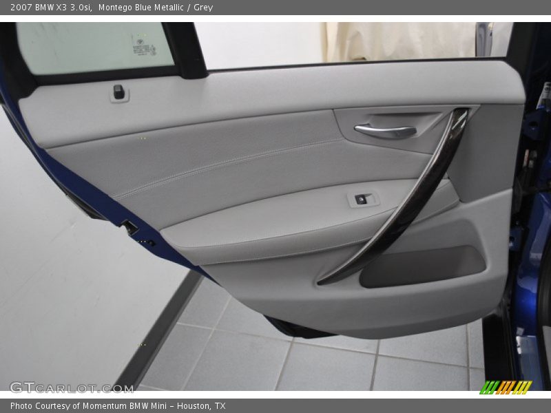 Montego Blue Metallic / Grey 2007 BMW X3 3.0si
