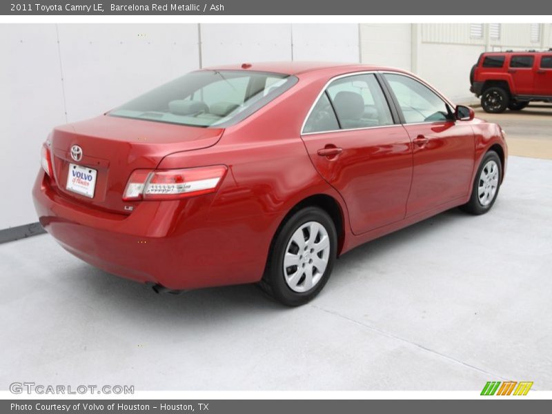 Barcelona Red Metallic / Ash 2011 Toyota Camry LE