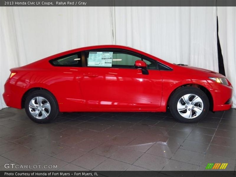 Rallye Red / Gray 2013 Honda Civic LX Coupe