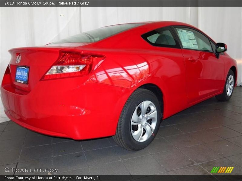 Rallye Red / Gray 2013 Honda Civic LX Coupe