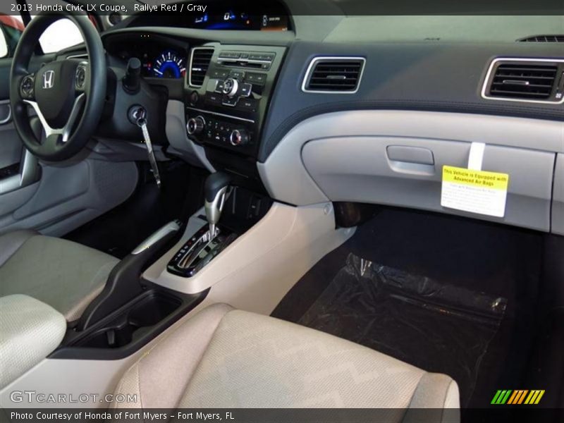 Rallye Red / Gray 2013 Honda Civic LX Coupe
