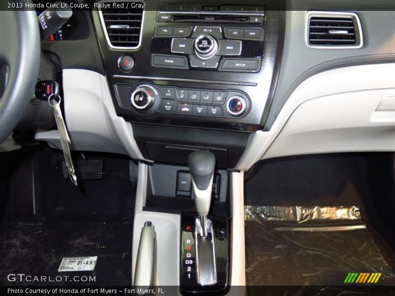 Rallye Red / Gray 2013 Honda Civic LX Coupe