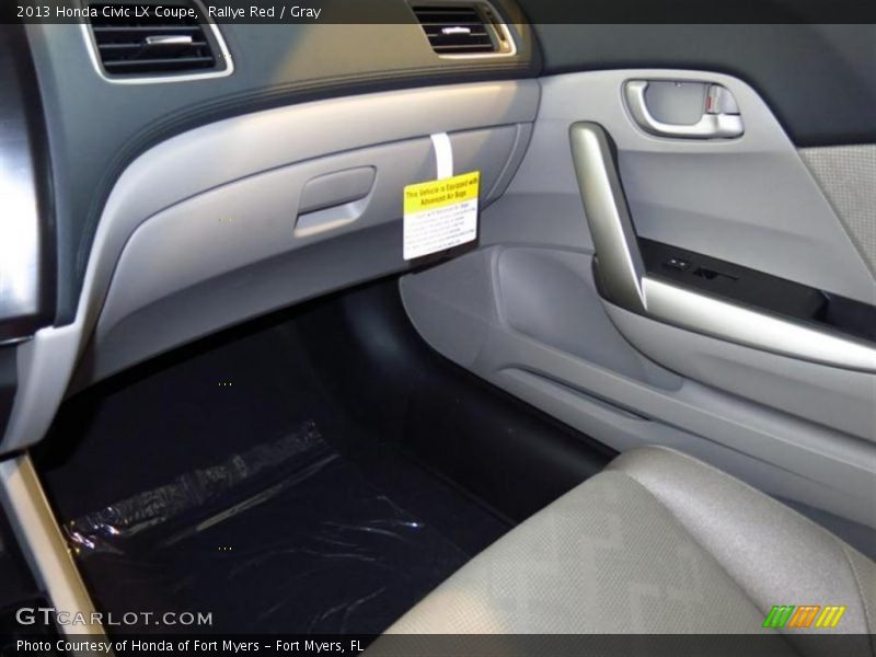 Rallye Red / Gray 2013 Honda Civic LX Coupe