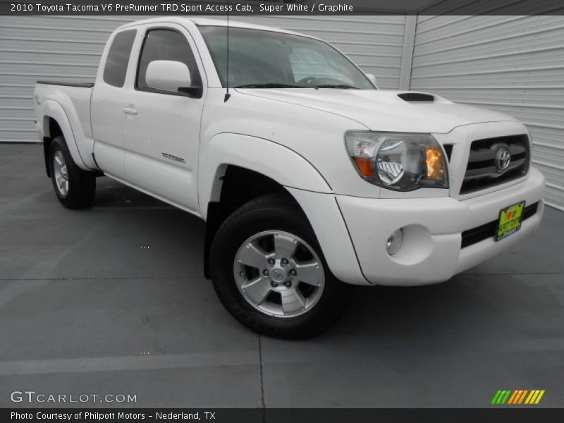 Super White / Graphite 2010 Toyota Tacoma V6 PreRunner TRD Sport Access Cab