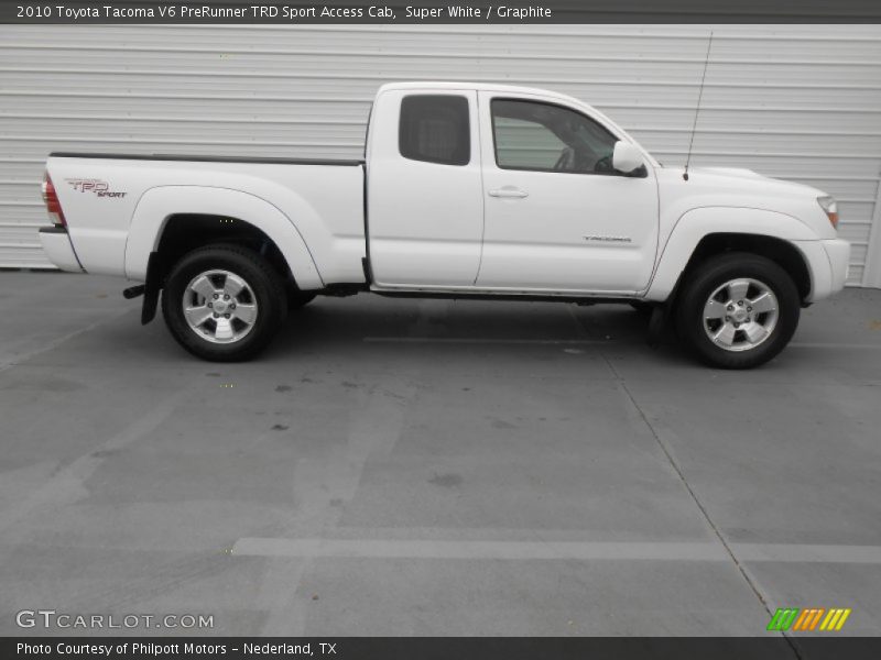 Super White / Graphite 2010 Toyota Tacoma V6 PreRunner TRD Sport Access Cab