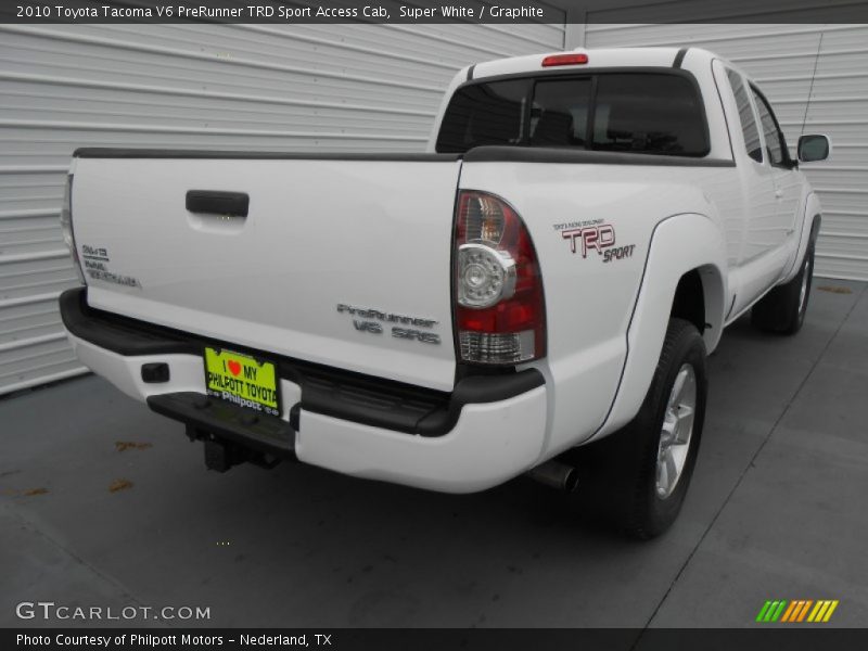 Super White / Graphite 2010 Toyota Tacoma V6 PreRunner TRD Sport Access Cab