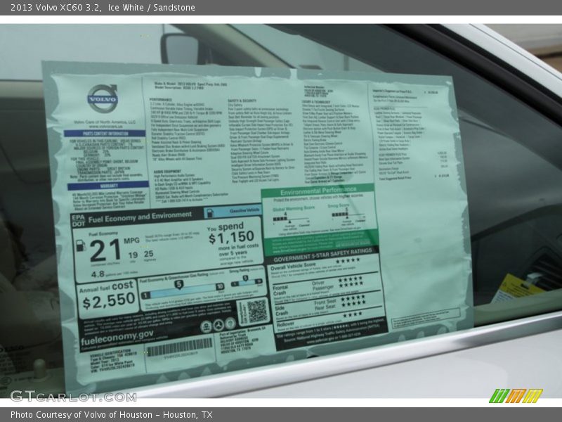 Ice White / Sandstone 2013 Volvo XC60 3.2