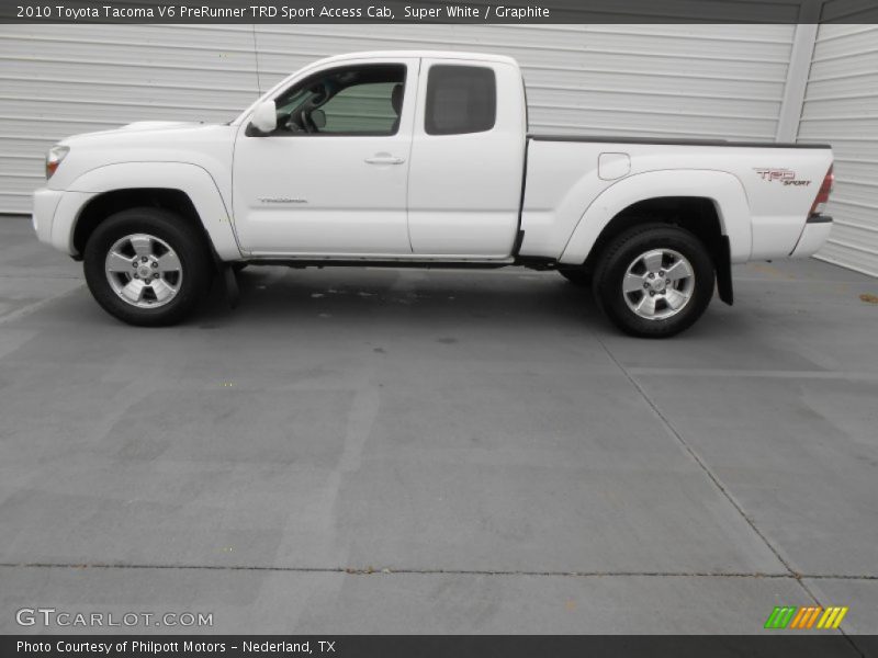 Super White / Graphite 2010 Toyota Tacoma V6 PreRunner TRD Sport Access Cab