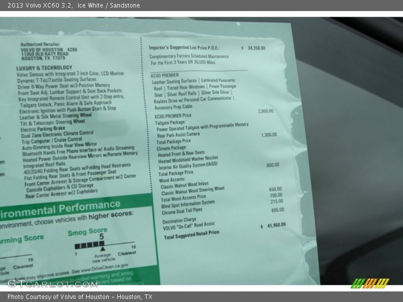 Ice White / Sandstone 2013 Volvo XC60 3.2