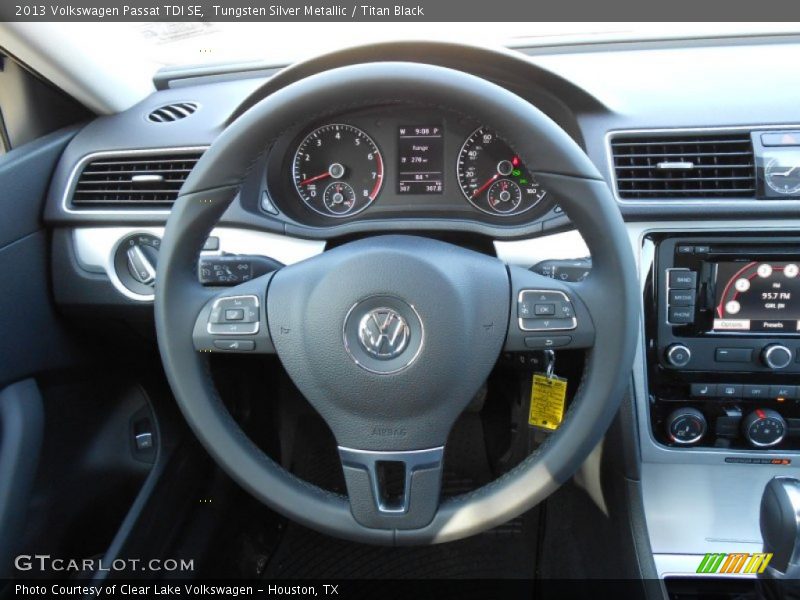 Tungsten Silver Metallic / Titan Black 2013 Volkswagen Passat TDI SE