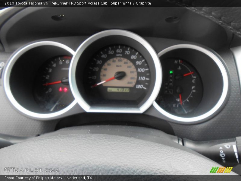 Super White / Graphite 2010 Toyota Tacoma V6 PreRunner TRD Sport Access Cab