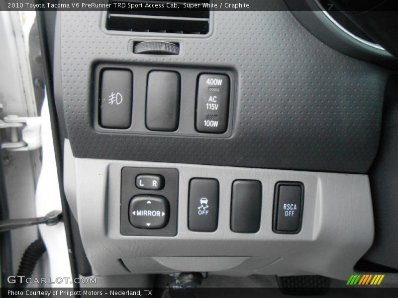 Super White / Graphite 2010 Toyota Tacoma V6 PreRunner TRD Sport Access Cab