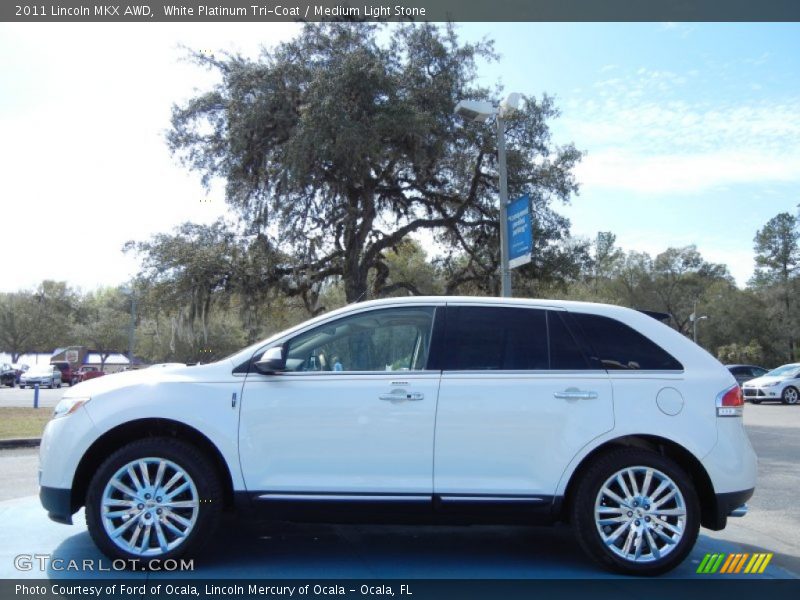 White Platinum Tri-Coat / Medium Light Stone 2011 Lincoln MKX AWD