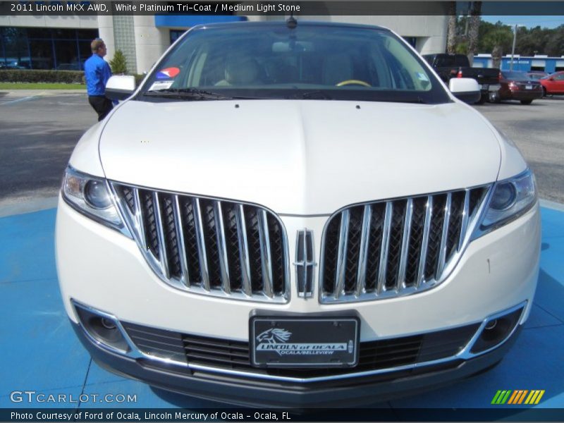White Platinum Tri-Coat / Medium Light Stone 2011 Lincoln MKX AWD