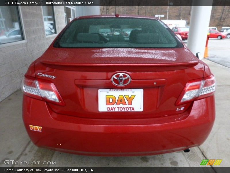 Barcelona Red Metallic / Ash 2011 Toyota Camry LE