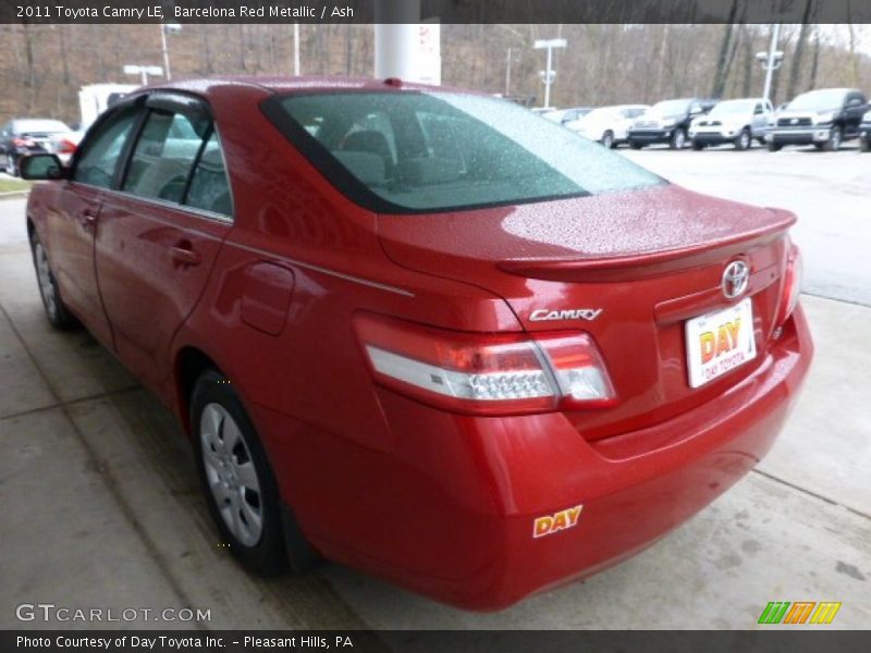 Barcelona Red Metallic / Ash 2011 Toyota Camry LE