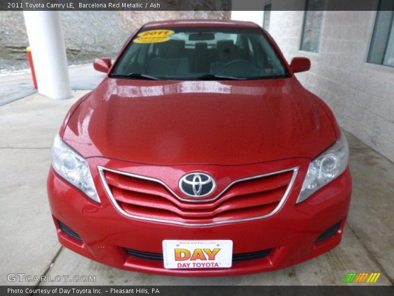 Barcelona Red Metallic / Ash 2011 Toyota Camry LE