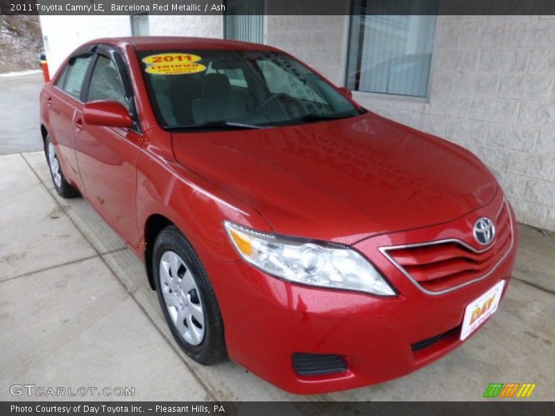 Barcelona Red Metallic / Ash 2011 Toyota Camry LE