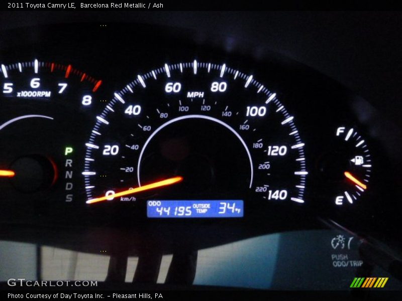 Barcelona Red Metallic / Ash 2011 Toyota Camry LE