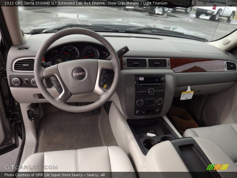 Light Titanium Interior - 2013 Sierra 3500HD SLT Extended Cab 4x4 Chassis 