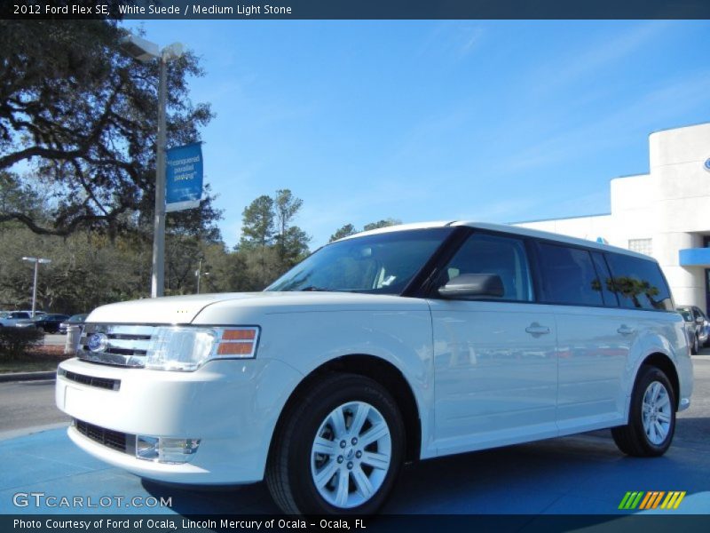White Suede / Medium Light Stone 2012 Ford Flex SE