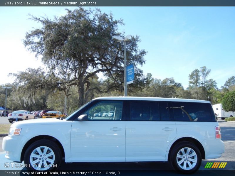 White Suede / Medium Light Stone 2012 Ford Flex SE