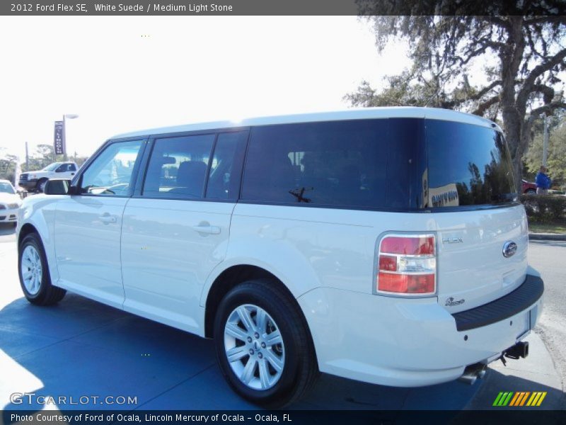 White Suede / Medium Light Stone 2012 Ford Flex SE