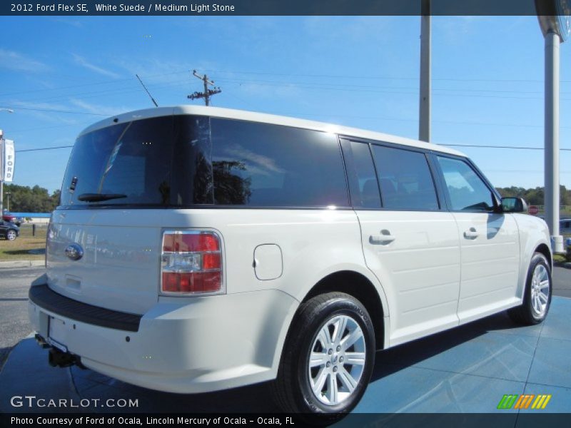 White Suede / Medium Light Stone 2012 Ford Flex SE