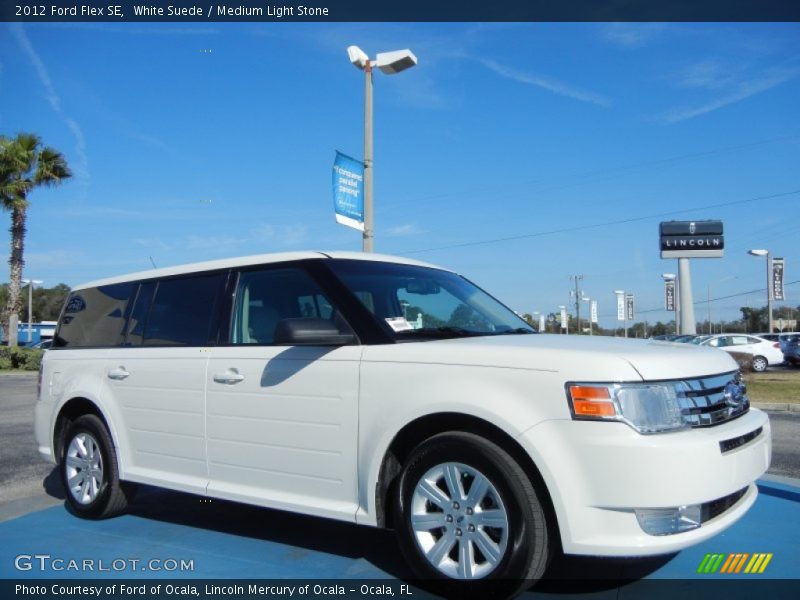 White Suede / Medium Light Stone 2012 Ford Flex SE