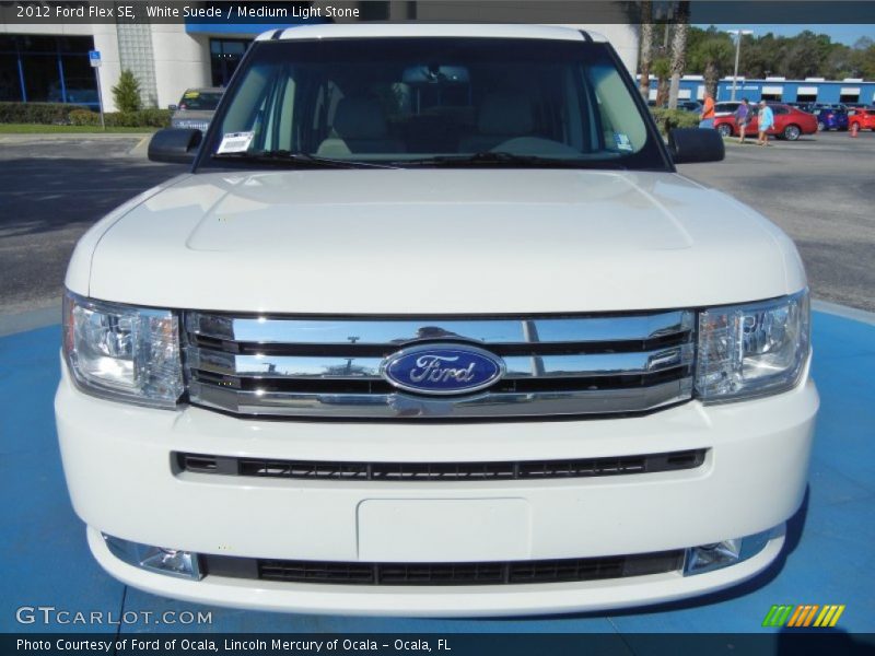 White Suede / Medium Light Stone 2012 Ford Flex SE