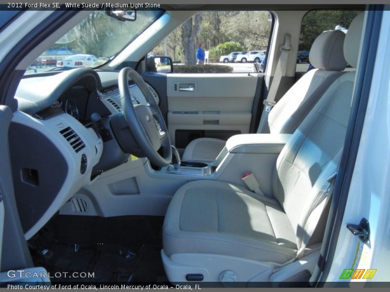 White Suede / Medium Light Stone 2012 Ford Flex SE