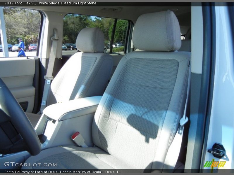 White Suede / Medium Light Stone 2012 Ford Flex SE