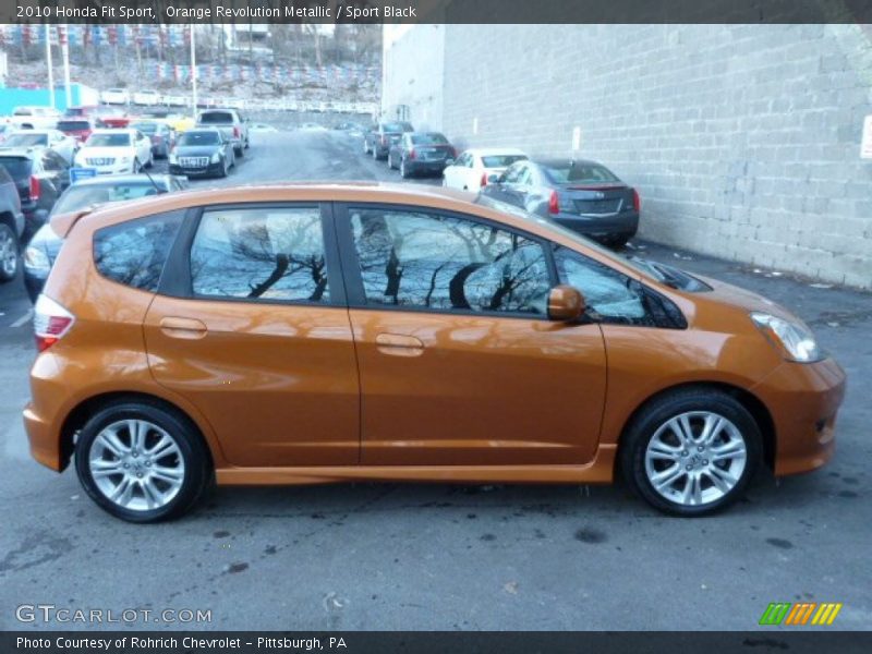 Orange Revolution Metallic / Sport Black 2010 Honda Fit Sport