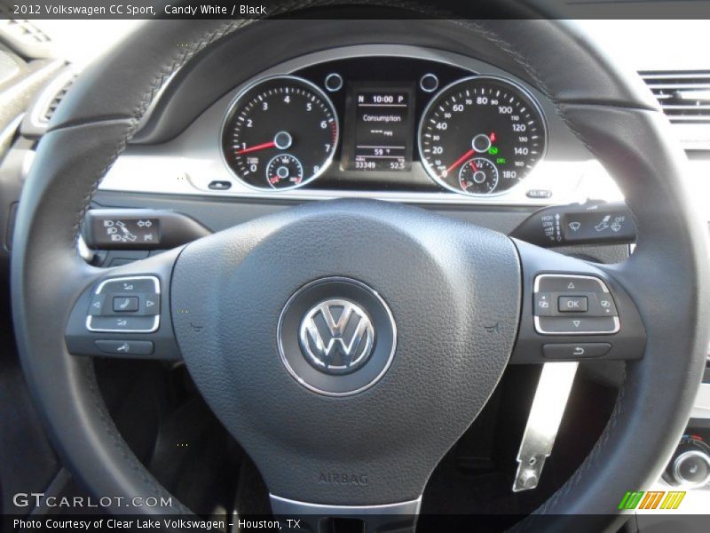 Candy White / Black 2012 Volkswagen CC Sport